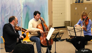 Trio playing Beethoven's Trio in G