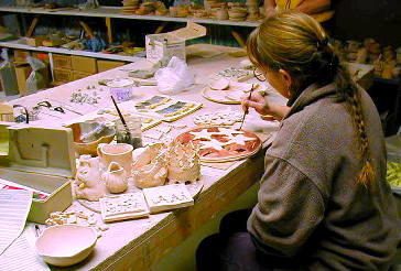 Work goes on in the Seldovia Potters' Guild studio